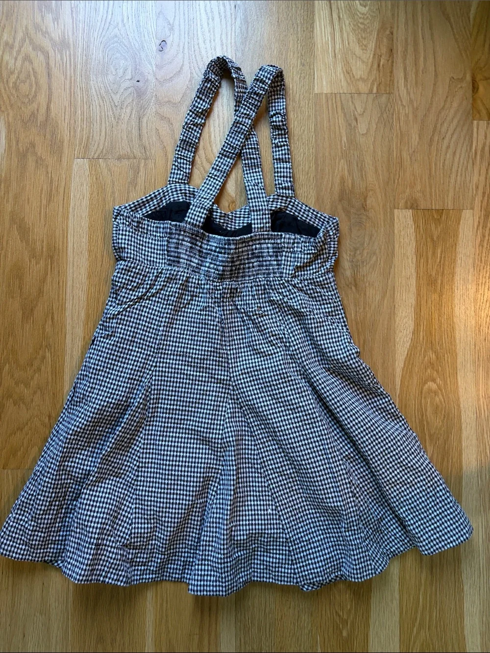 Maeve by Anthropologie Gingham Black and White Sundress with Crossback Straps - Picture 9 of 12